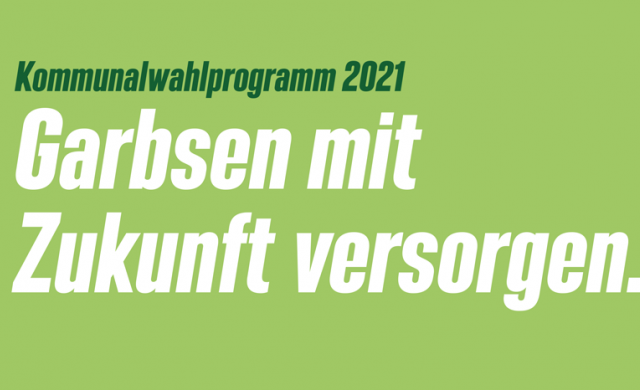 Titelbild Wahlprogramm Grüne Garbsen 2021