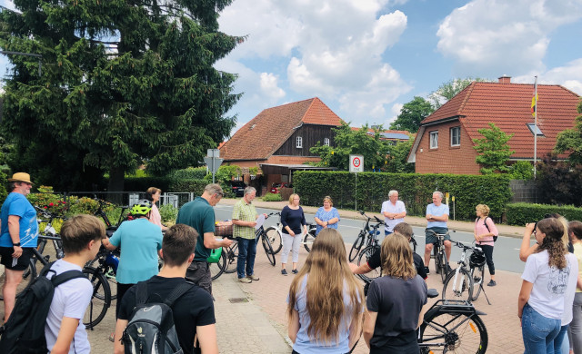 Start der Fahrradtour durch Osterwald